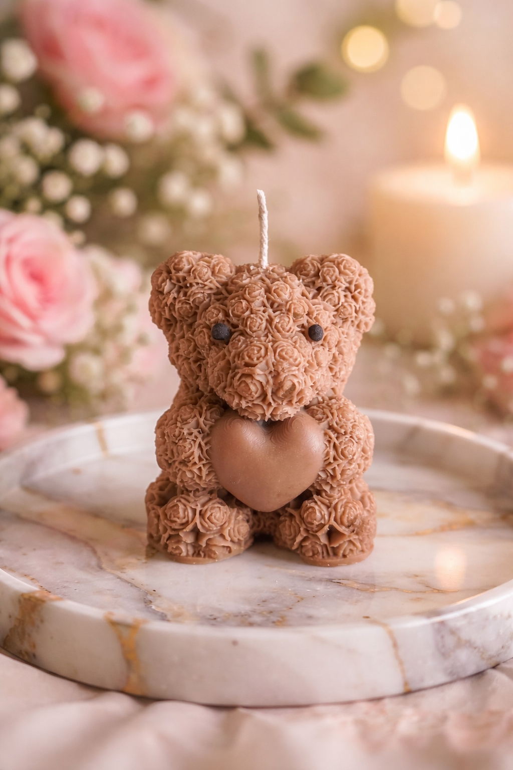 Teddy bear candle