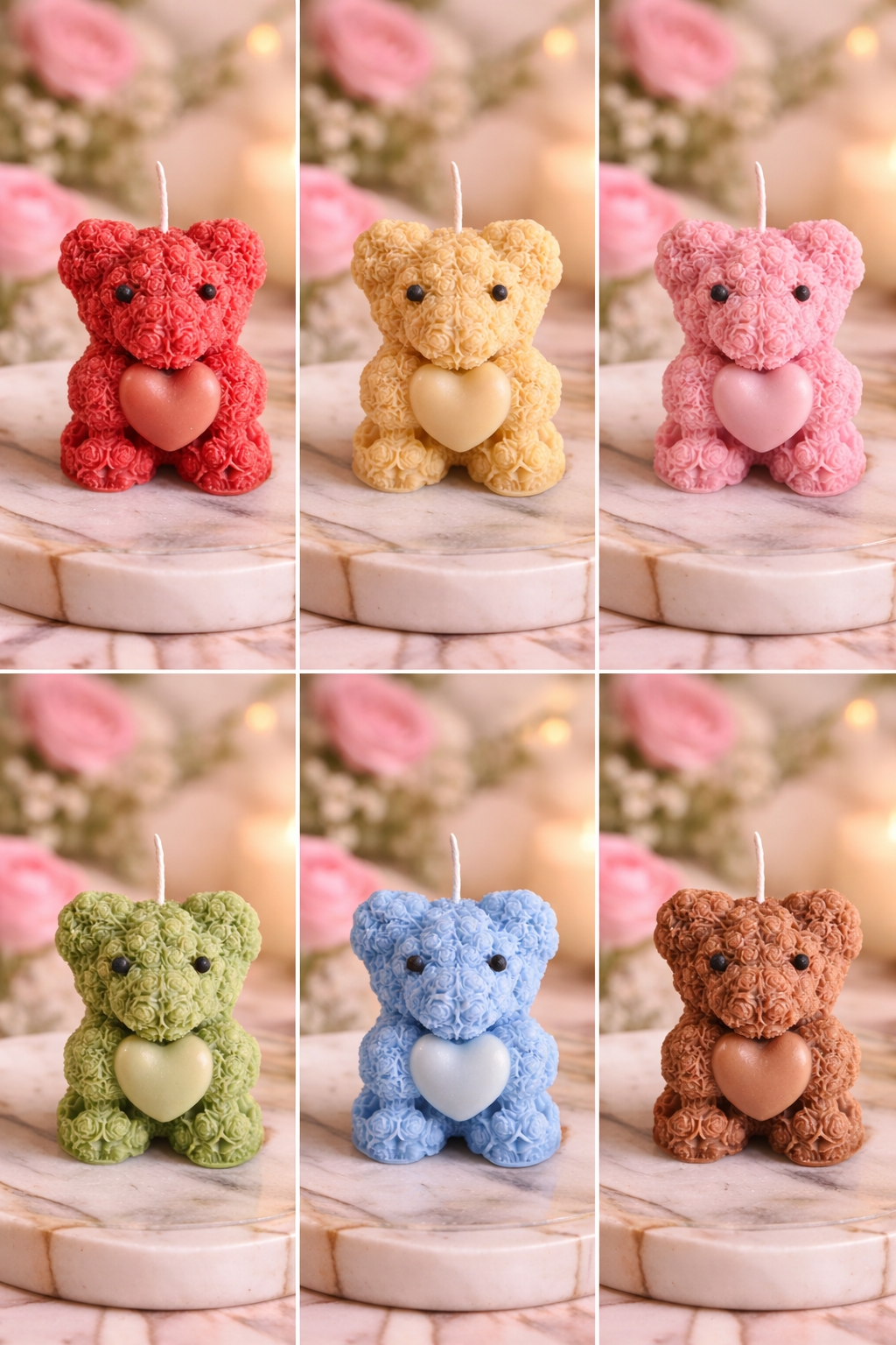 Teddy bear candle