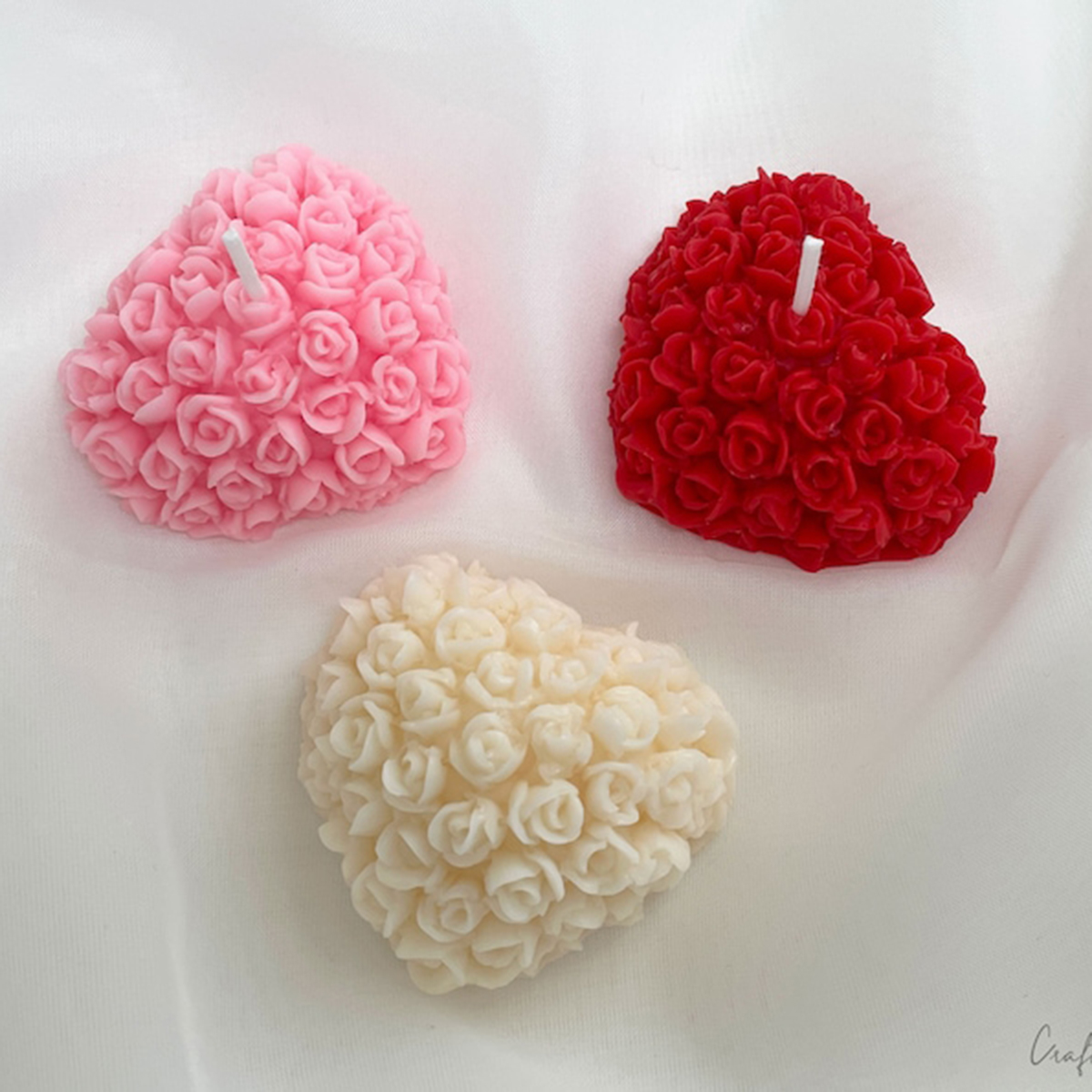 Rose Heart candle